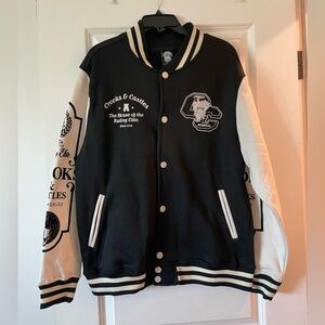Crooks & Castles Black and White Varsity Jacket-Men's Size M-NWT